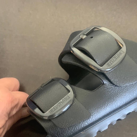 Birkenstock Black Unisex Big Buckle Eva Sandals with Dual Straps. - Picture 5 of 6